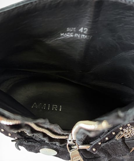 AMIRI MULTI-CHAIN HEELED BOOTS［42］