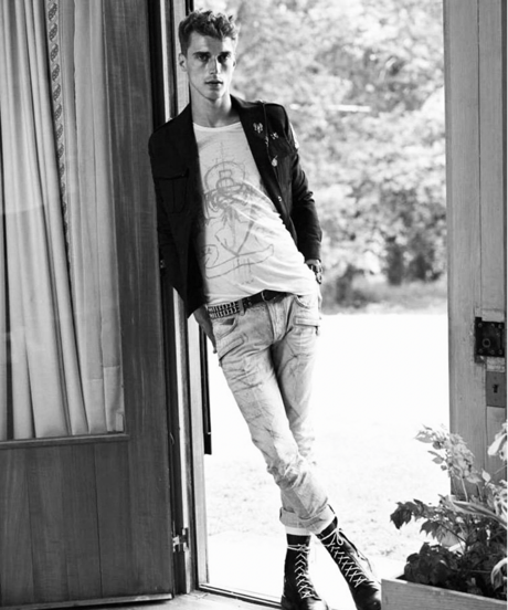 S/S 2011 BALMAIN HOMME EAGLE COIN DISTRESSED DENIM［32］