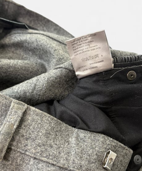 A/W 2003 DIOR HOMME “LUSTER” WAXED CASHMERE PANTS［50］