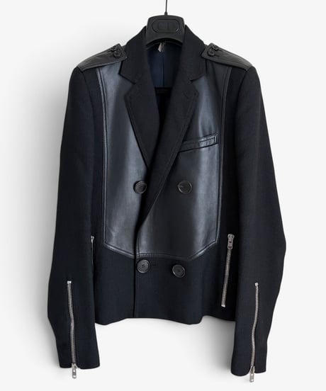 A/W 2007 DIOR HOMME “NAVIGATE” LEATHER PANEL BLAZER［44］