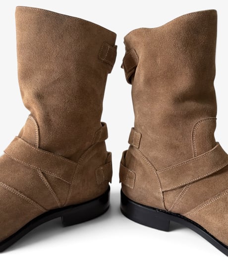 A/W 2012 BALMAIN HOMME SHEARLING-LINED ENGINEER BOOTS［40］