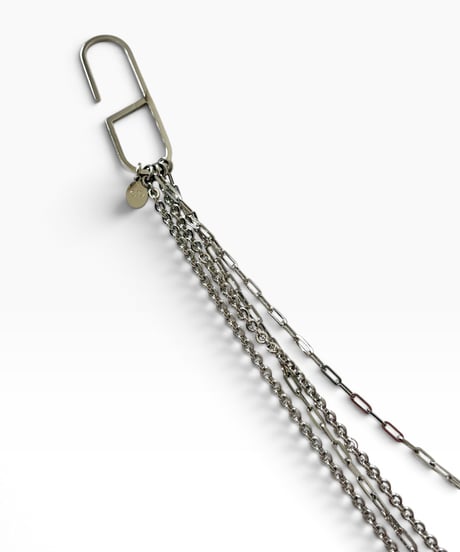 S/S 2008 DIOR HOMME SILVER 4-STRAND WALLET CHAIN