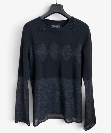 A/W 2006 NUMBER (N)INE “NOIR” ARGYLE KNIT SWEATER