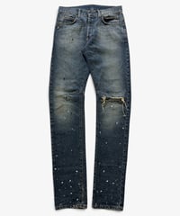 A/W 2010 BALMAIN HOMME DISTRESSED PAINT DENIM［30］