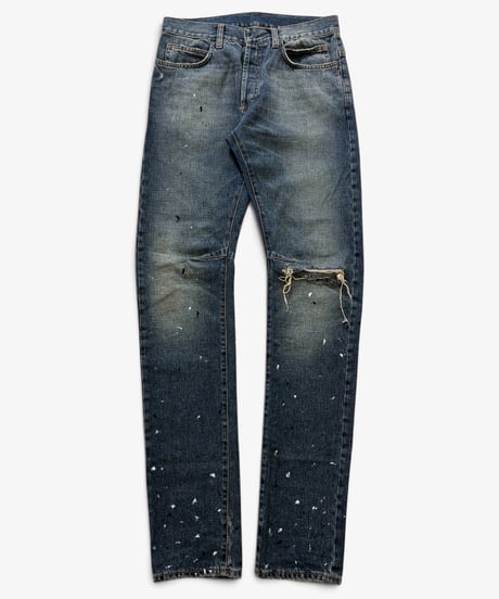 A/W 2010 BALMAIN HOMME DISTRESSED PAINT DENIM［30］