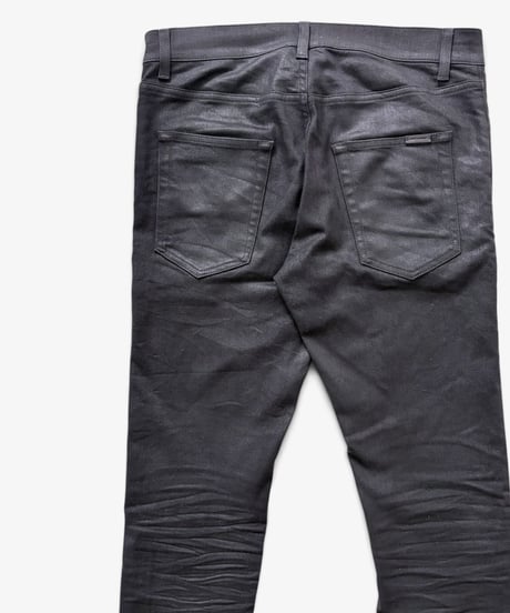 S/S 2020 SAINT LAURENT PARIS D02 WAXED BLACK DENIM［30］