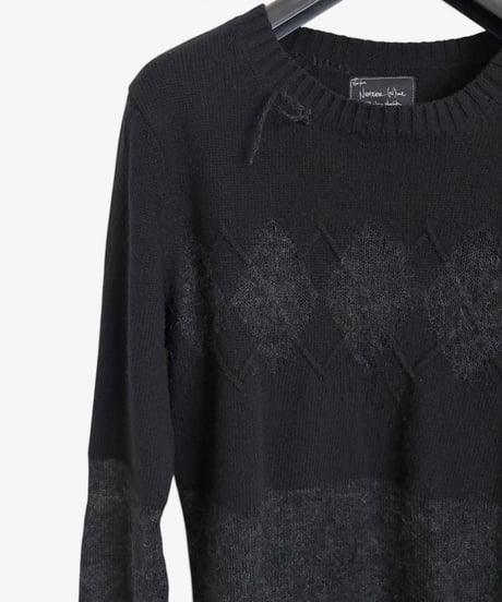 A/W 2006 NUMBER (N)INE “NOIR” ARGYLE KNIT SWEATER