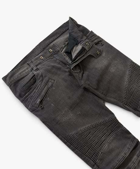 A/W 2011 BALMAIN HOMME REPAIRED BIKER DENIM［28］