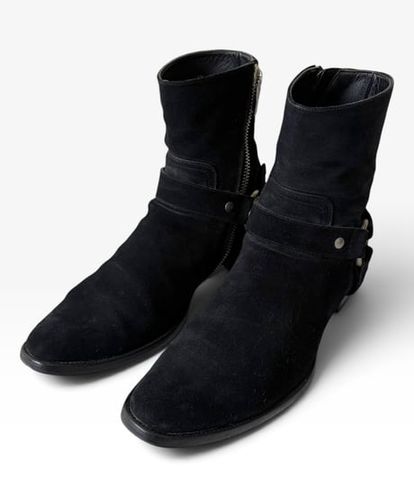 A/W 2013 SAINT LAURENT PARIS OG HARNESS RING BOOTS［41.5］