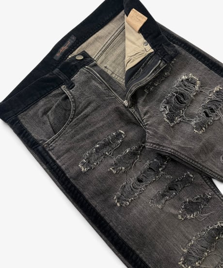 A/W 2002 UNDERCOVERISM “WITCHES CELL DIVISION” VELOUR CRUSHED DENIM［S］