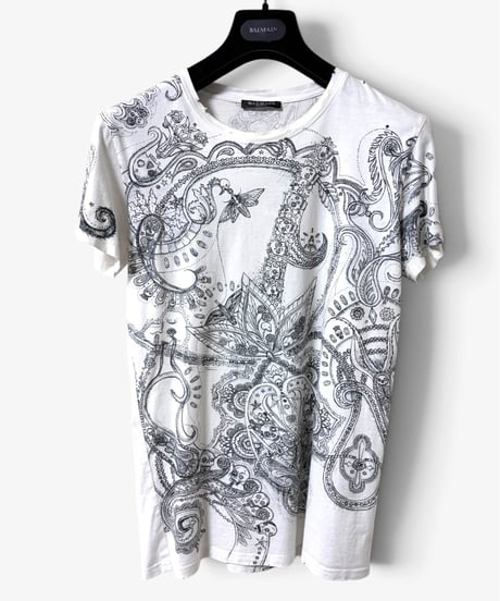 A/W 2009 BALMAIN HOMME SKILL PAISLEY T-SHIRT［S］