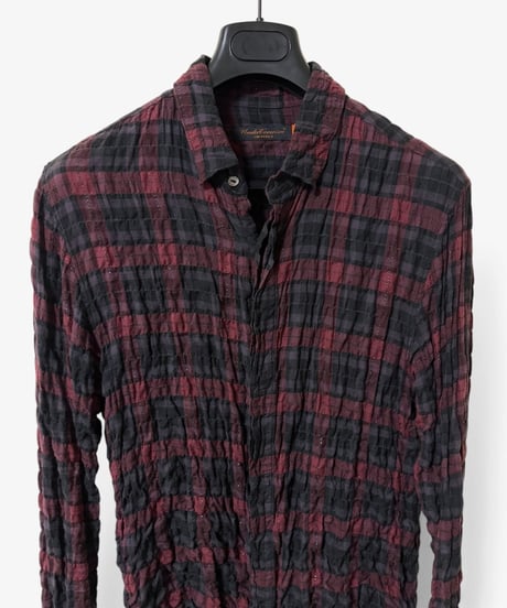 S/S 2007 UNDERCOVERISM CRINKLED GLITTER CHECK SHIRT［3］