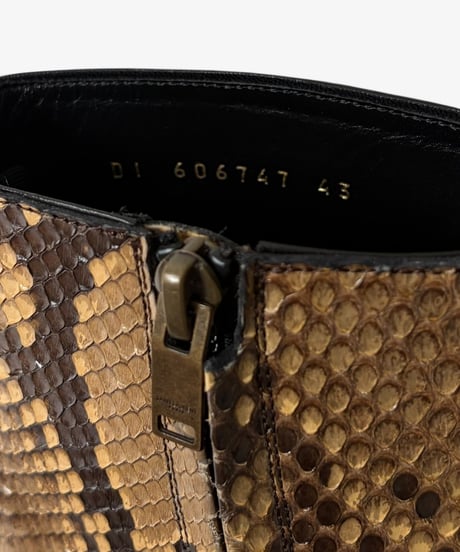 S/S 2019 SAINT LAURENT PARIS WYAT 40 PYTHON HEELED BOOTS［43］