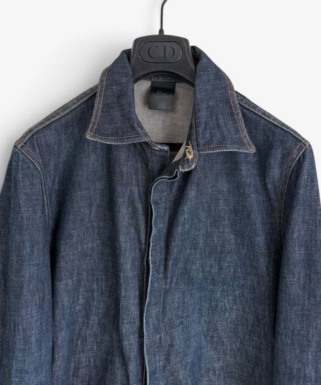 A/W 2002 DIOR HOMME “REFLECTION” CONCEALED BUTTON RAW DENIM JACKET［48］