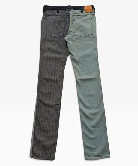 SS/AW 2003 NUMBER (N)INE “TOUCH ME I’M SICK” MIXED MATERIAL PANEL DENIM［2］