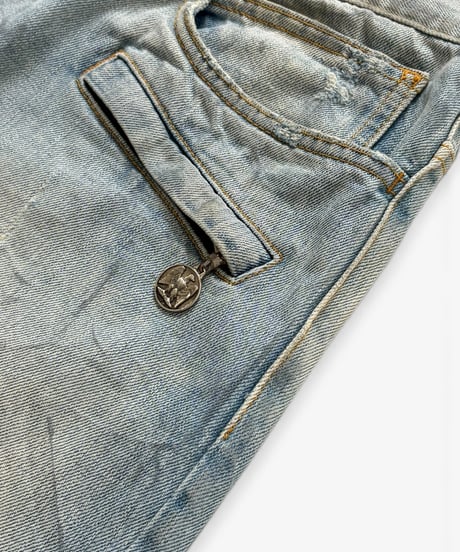 S/S 2011 BALMAIN HOMME EAGLE COIN DISTRESSED DENIM［32］