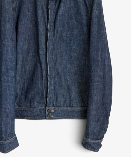 A/W 2002 DIOR HOMME “REFLECTION” CONCEALED BUTTON RAW DENIM JACKET［48］