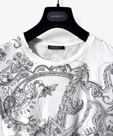 A/W 2009 BALMAIN HOMME SKILL PAISLEY T-SHIRT［S］