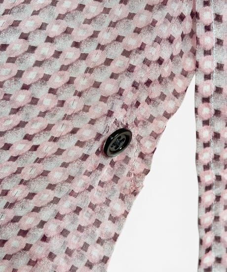 A/W 2005 DIOR HOMME “GLAM ROCK” PUSSY-BOW SHEER SHIRT［38］