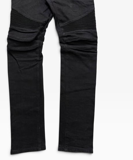 A/W 2015 BALMAIN HOMME BLACK RAW BIKER DENIM［31］