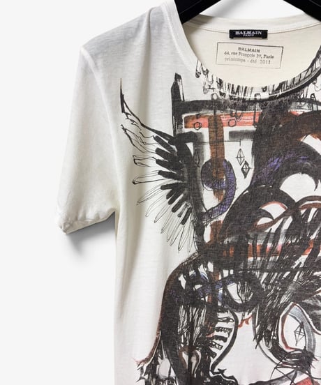 S/S 2011 BALMAIN HOMME WING TIGER T-SHIRT［S］