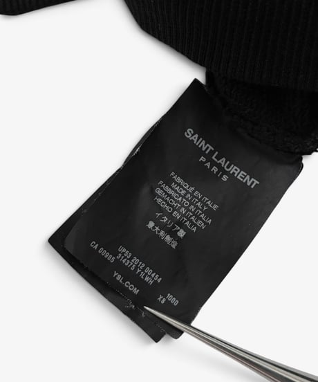 S/S 2013 SAINT LAURENT PARIS ZIPPER SWEATSHIRT［XS］