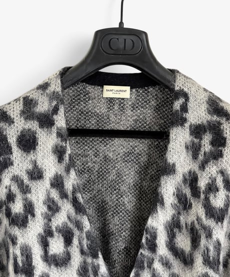 A/W 2013 SAINT LAURENT PARIS LEOPARD MOHAIR CARDIGAN［XS］