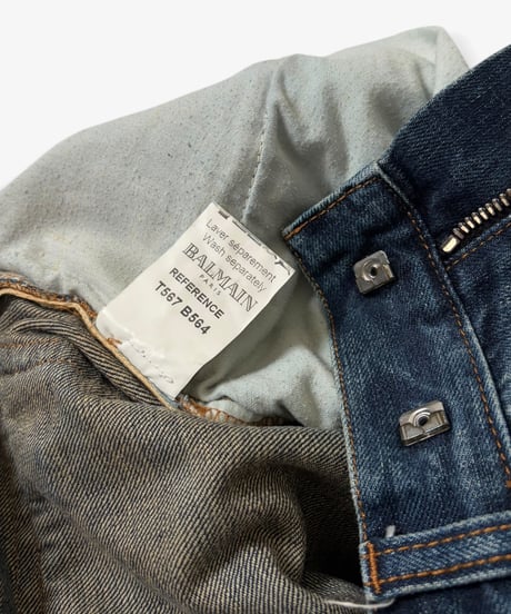 A/W 2011 BALMAIN HOMME DISTRESSED BIKER DENIM［30］