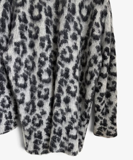 A/W 2013 SAINT LAURENT PARIS LEOPARD MOHAIR CARDIGAN［XS］