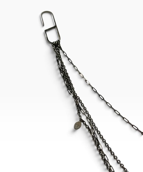 S/S 2008 DIOR HOMME GUNMETAL 4-STRAND WALLET CHAIN