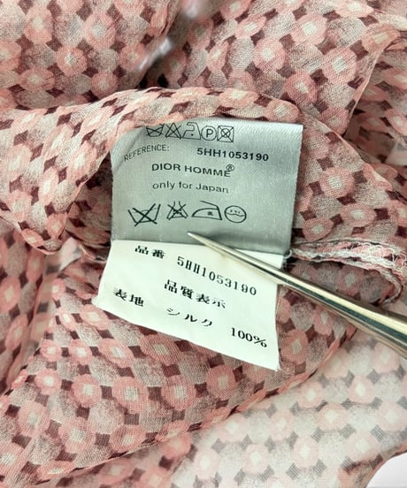 A/W 2005 DIOR HOMME “GLAM ROCK” PUSSY-BOW SHEER SHIRT［38］