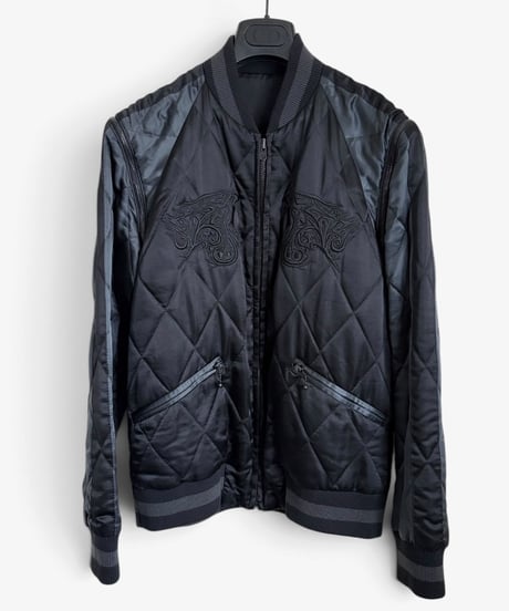 S/S 2004 NUMBER (N)INE “DREAM BABY DREAM” EMBROIDERED SILK VARSITY JACKET［2］