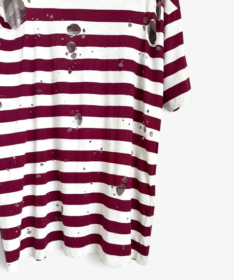 ANN DEMEULEMEESTER DESTROYED BORDER T-SHIRT［XXS］