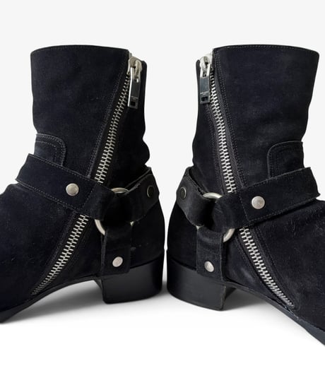 A/W 2013 SAINT LAURENT PARIS OG HARNESS RING BOOTS［41.5］