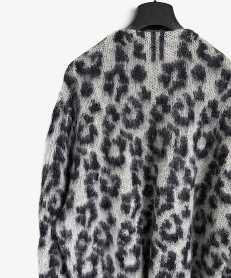 A/W 2013 SAINT LAURENT PARIS LEOPARD MOHAIR CARDIGAN［XS］