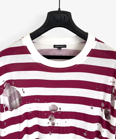 ANN DEMEULEMEESTER DESTROYED BORDER T-SHIRT［XXS］