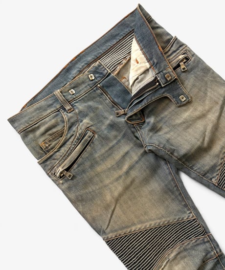A/W 2011 BALMAIN HOMME WASHED SLIM BIKER［28］
