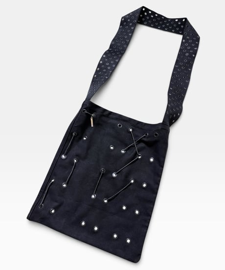 S/S 2004 DIOR HOMME “STRIP” EYELEY WAXED SHOULDER BAG