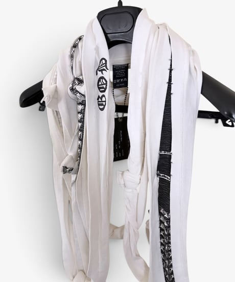 A/W 2004 NUMBER (N)INE “GIVE PEACE A CHANCE” MULTI-LAYERED COTTON SCARF