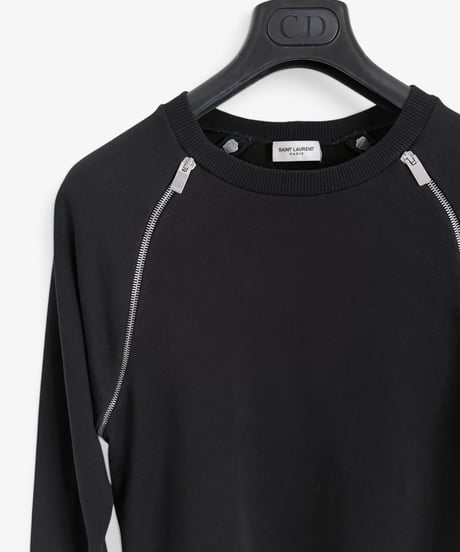 S/S 2013 SAINT LAURENT PARIS ZIPPER SWEATSHIRT［XS］