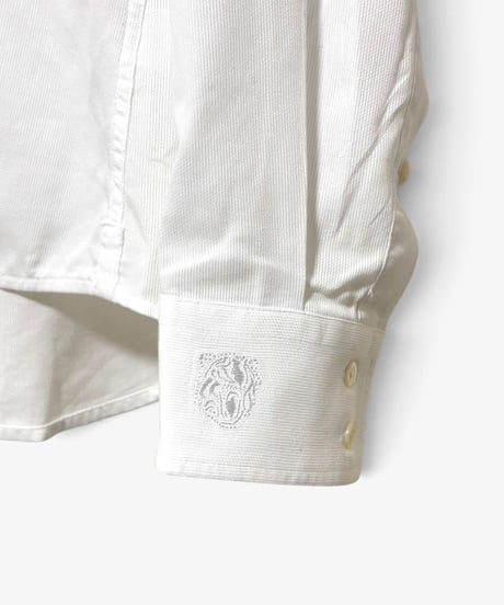S/S 2011 BALMAIN HOMME TIGER EMBROIDERED BAND COLLAR SHIRT［40］