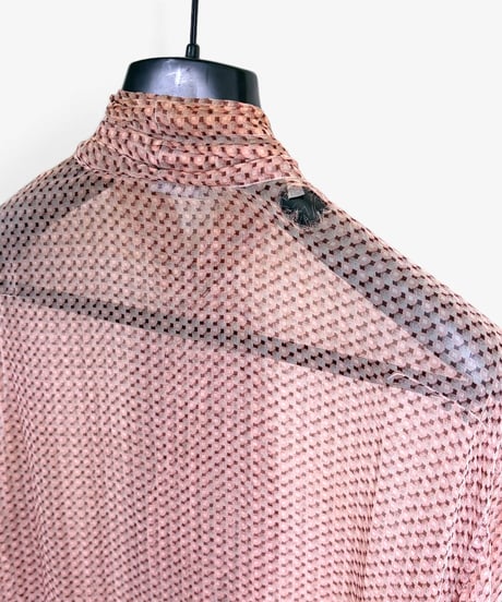 A/W 2005 DIOR HOMME “GLAM ROCK” PUSSY-BOW SHEER SHIRT［38］