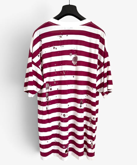 ANN DEMEULEMEESTER DESTROYED BORDER T-SHIRT［XXS］