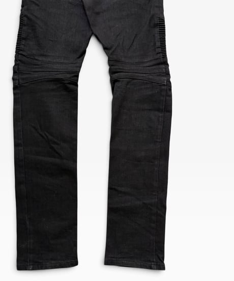 A/W 2015 BALMAIN HOMME BLACK RAW BIKER DENIM［31］
