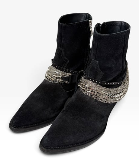 AMIRI MULTI-CHAIN HEELED BOOTS［42］