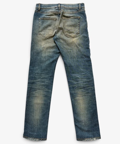 S/S 2017 SAINT LAURENT PARIS STUDDED LEATHER PATCH DENIM［29］