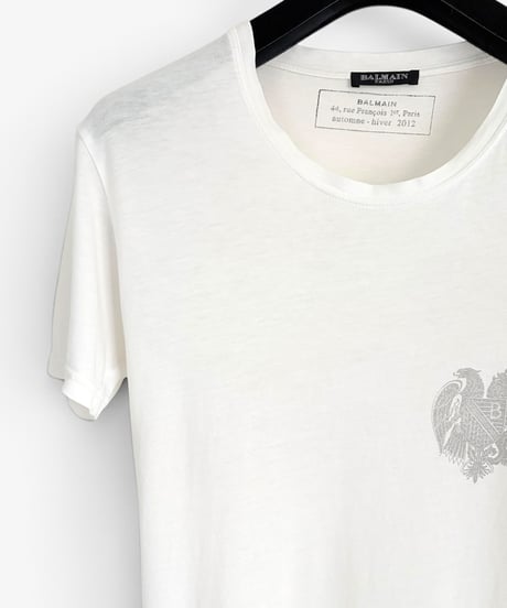 A/W 2012 BALMAIN HOMME CREST PRINT T-SHIRT［XS］