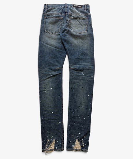 A/W 2010 BALMAIN HOMME DISTRESSED PAINT DENIM［30］