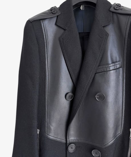 A/W 2007 DIOR HOMME “NAVIGATE” LEATHER PANEL BLAZER［44］