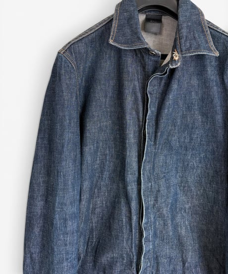 A/W 2002 DIOR HOMME “REFLECTION” CONCEALED BUTTON RAW DENIM JACKET［48］